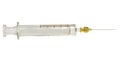 Fragile retro Medical glass syringe with stainless steel needle Royalty Free Stock Photo
