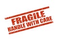 Fragile Rubber Stamp Vector