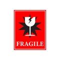 Fragile Shipping Labels vector icon symbol isolated background Royalty Free Stock Photo