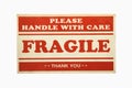 Fragile sign.