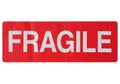 Fragile sign label sign isolated over white Royalty Free Stock Photo