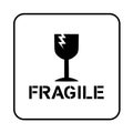 Fragile sign pictogram Royalty Free Stock Photo