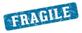 fragile rectangular sign. fragile stamp Royalty Free Stock Photo