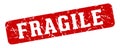 fragile rectangular sign. fragile stamp Royalty Free Stock Photo