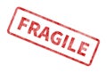 Fragile Stamp - Red Grunge Seal