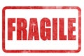 Fragile sticker rubber stamp