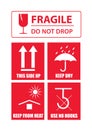 Fragile sticker set