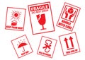 Fragile sticker set