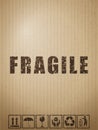 Cardboard fragile symbols