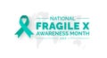 Fragile X FXS Awareness Month background, banner, poster, card design template