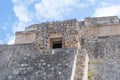 Fragment of the Adivino the Pyramid of the Magician or the Pyramid of the Dwarf. Uxmal an ancient Maya city of the classical per