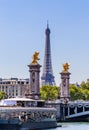 Fragment of the Alexander III Bridge across the Seine