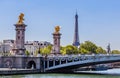 Fragment of the Alexander III Bridge across the Seine