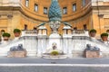 Fragment of an ancient bronze Roman fountain Royalty Free Stock Photo
