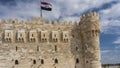 A fragment of the ancient citadel of Qaitbay in Alexandria. Royalty Free Stock Photo