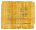 Fragment of Ancient Egyptian papyrus from The Karnak temple, Thebes valley, Luxor, Egypt. Antique manuscript, sheet of parchment