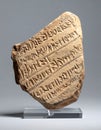 Fragment of an Ancient Inscribed Tablet Royalty Free Stock Photo