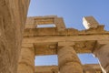 A fragment of the ancient Karnak temple in Luxor. Royalty Free Stock Photo