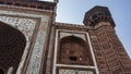 A fragment of an ancient mosque in the Taj Mahal complex. Royalty Free Stock Photo