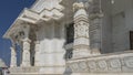 A fragment of the ancient white marble temple Birla Mandir Royalty Free Stock Photo