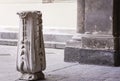 Fragment of antique pillar in Elephant Palace, Catania, Sicily, Italy