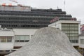 Fragment of the architectural complex Amos Rex in the center of Helsinki