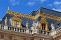 Fragment of the architectural decoration of the Palace of Versailles, France Royalty Free Stock Photo