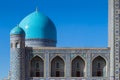Fragment of architecture Tilya Kori Madrasah at Registan square, Samarkand, Uzbekistan Royalty Free Stock Photo