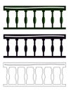 Fragment of the balustrade Royalty Free Stock Photo