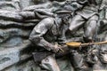 Fragment of the bas-relief in National Museum of the History of Ukraine in the Second World War. Memorial complex in Kiev, Ukraine