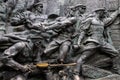 Fragment of bas-relief in National Museum of the History of Ukraine in the Second World War. Memorial complex in Kiev, Ukraine