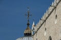 Fragment of beauty Saint Mark`s Basilica and Doge`s Palase at San Marco square or piazza Royalty Free Stock Photo