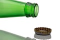 Fragment of a beer bottle Royalty Free Stock Photo