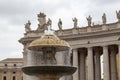 Fragment of the Bernini Fountain in St. Peter\'s Square, Rome