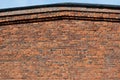 Fragment of a brick wall of an old warehouse Royalty Free Stock Photo