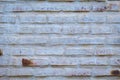 Fragment brick wall painted by white with detailed texture Royalty Free Stock Photo