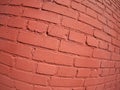 A fragment of a brick wall painted Royalty Free Stock Photo