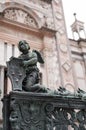 Fragment of a bronze statueof the Colleoni Chapel in Bergamo high
