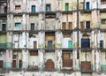 A fragment of a building with a demolished external wall