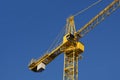 Fragment of the building elevating crane Royalty Free Stock Photo