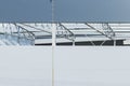 Fragment of a building under construction from sandwich panels