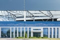 Fragment of a building under construction from sandwich panels