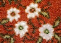 Fragment carpet. Crafts. Woven wool carpet .Folk art. Textile background