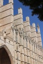 fragment of the Cathedral of La Seu. Palma de Mallorca. Majorca. Spain Royalty Free Stock Photo