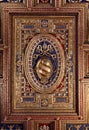 Fragment of ceiling in the Loggia delle Benedizioni, Rome, Ital