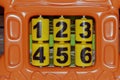 A fragment of a children's panel game complex with numbers