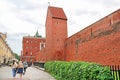 Fragment of the city wall and Ramera Tower on Torna Street, Riga Royalty Free Stock Photo