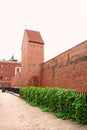 Fragment of the city wall and Ramera Tower on Torna Street. Riga Royalty Free Stock Photo