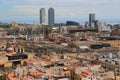 Fragment of cityscape of Barcelona