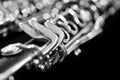 Fragment clarinet closeup Royalty Free Stock Photo